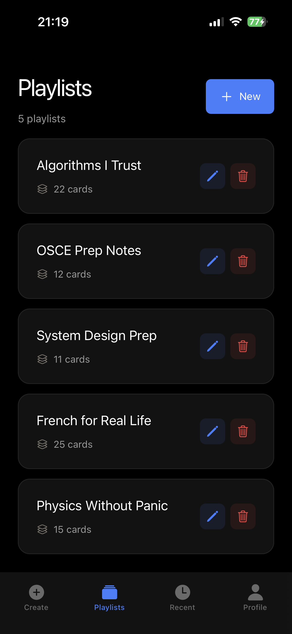 deckstr playlists screen